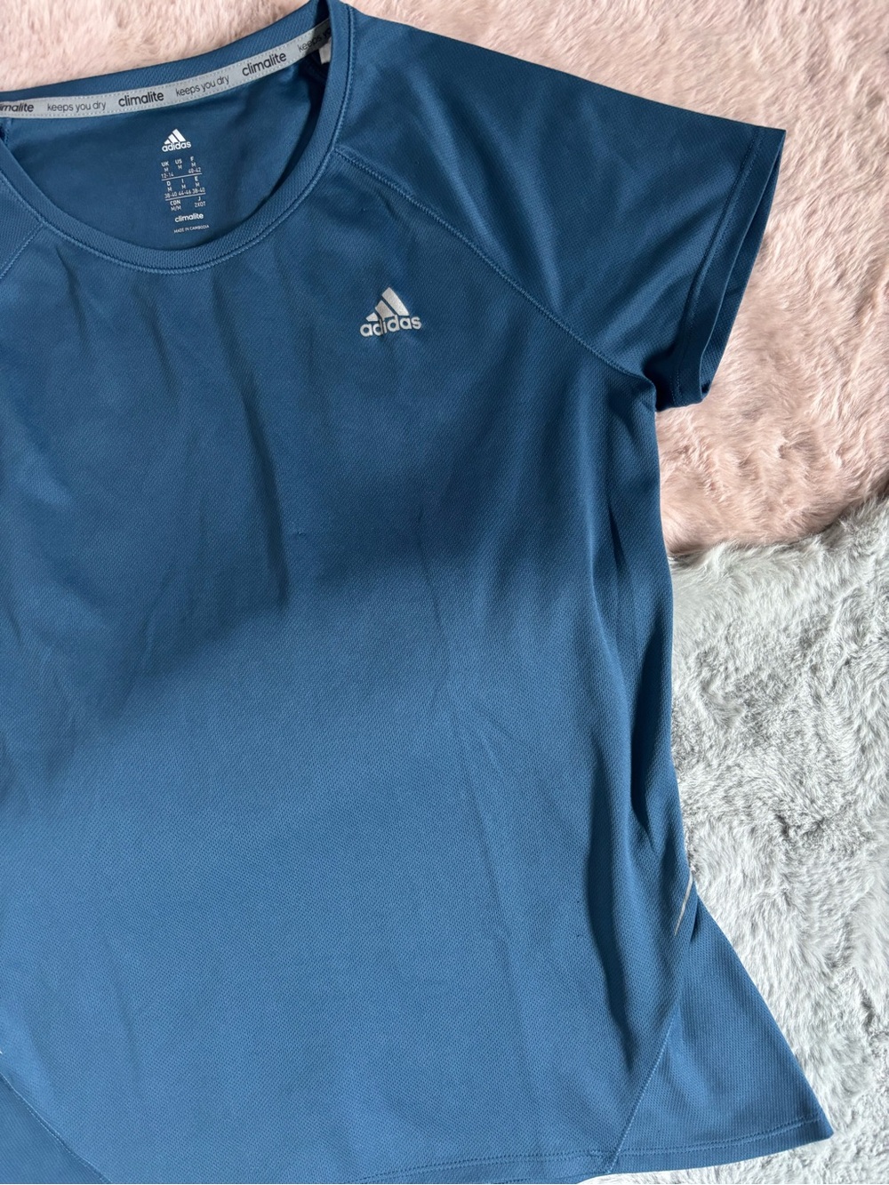 Adidas navy climate short sleeve active top
